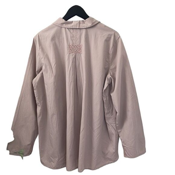 J. Jill Button down cotton top. Mauve Size LARGE TALL. Vintage - Picture 3 of 8